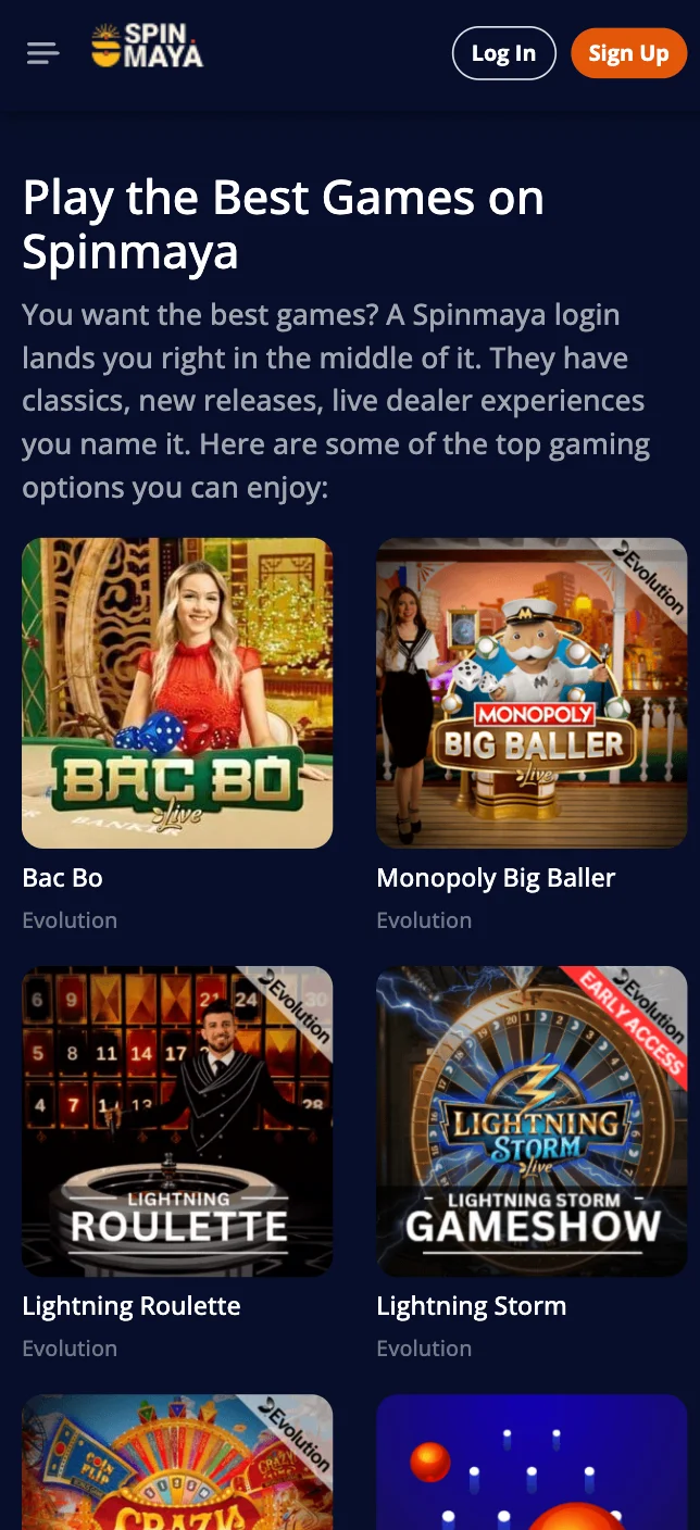 Download de Spinmaya Casino App